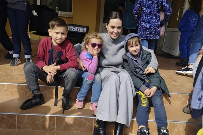 Angelina Jolie podczas wizyty w Ukrainie 