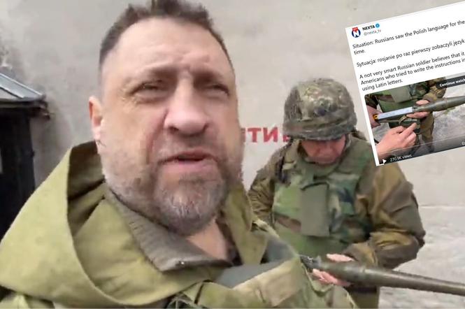 Rosyjscy żołnierze tafili na tajemniczy granat. Widzą tam polski napis i wychodzą na niezbyt bystrych [WIDEO]