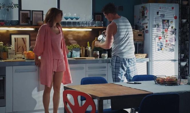 M jak miłość odc. 1879. Kama (Michalina Sosna), Marcin (Mikołaj Roznerski)