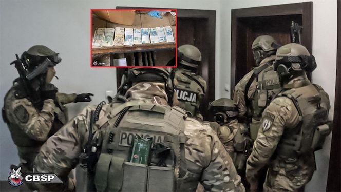 Akcja CBŚP w dwóch województwach. Zdjęcia z działań służb