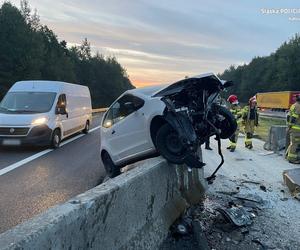 Wypadek na A4 w Katowicach