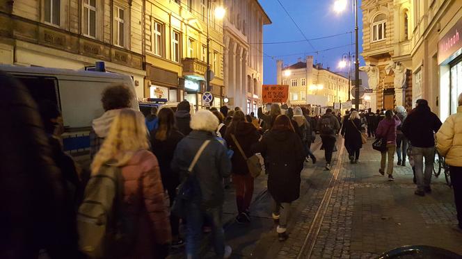 Protest na ul. Gdańskiej w Bydgoszczy