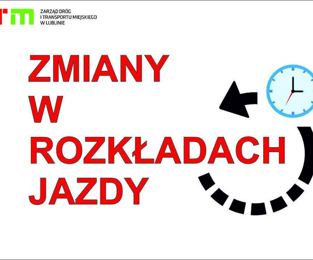 Lublin - zmiany w rozkładzie komunikacji miejskiej 