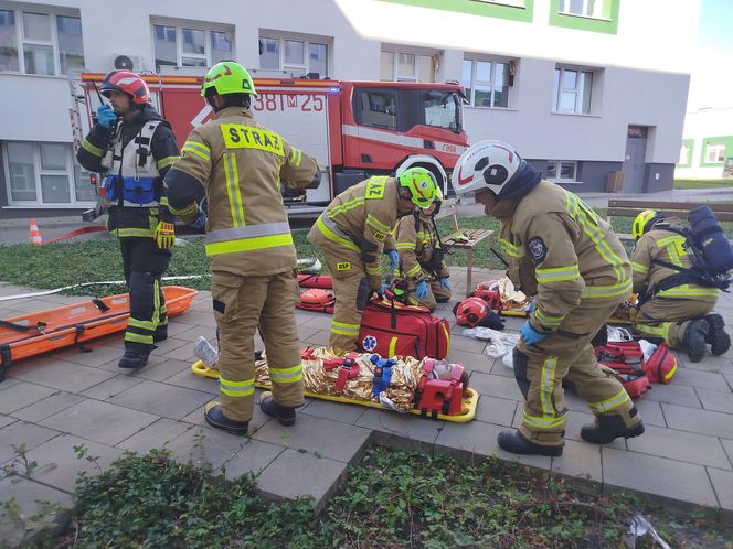 Powiatowe ćwiczenia strażackie w szpitalu wojewódzkim w Siedlcach