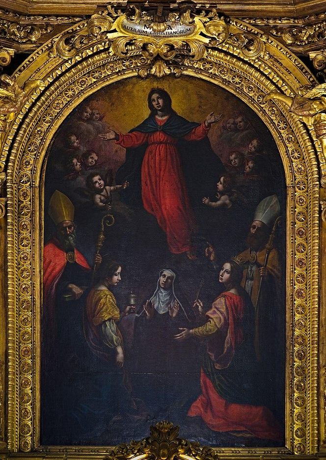 Wniebowzięcie Maryi Francesco Curradiego w retabulum ołtarza głównego