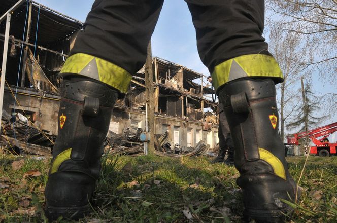 Pożar hotelu socjalnego w Kamieniu Pomorskim