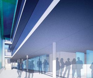 Wnętrze Sądu Rejonowego w Nysie - projekt nagrodzony w konkursie architektonicznym