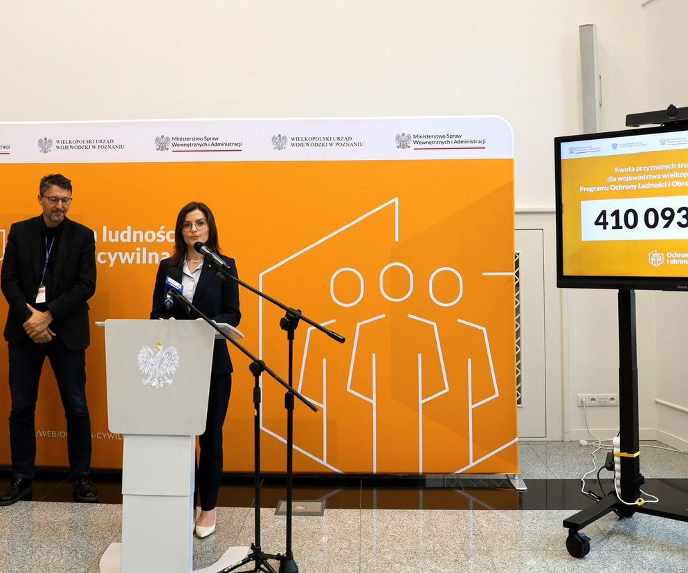 Briefing prasowy dot. podziału środków w 2025 roku dla województwa wielkopolskiego na realizację Programu Ochrony Ludności i Obrony Cywilnej na lata 2025-2026.
