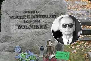 Widok grobu Wojciecha Jaruzelskiego zapada w pamięć. Wyraźny znak