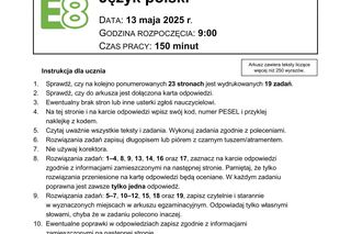 Egzamin ósmoklasisty 2025 z polskiego. ODPOWIEDZI 