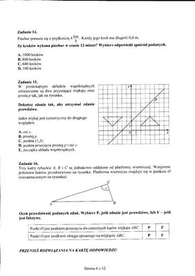 Egzamin gimnazjalny 2012 - MATEMATYKA 25.04.2012 - ODPOWIEDZI, ARKUSZE, PYTANIA, ROZWIĄZANIA. Test gimnazjalny 2012