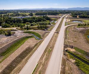 Plac budowy S1 Oświęcim - Dankowice w sierpniu 2024