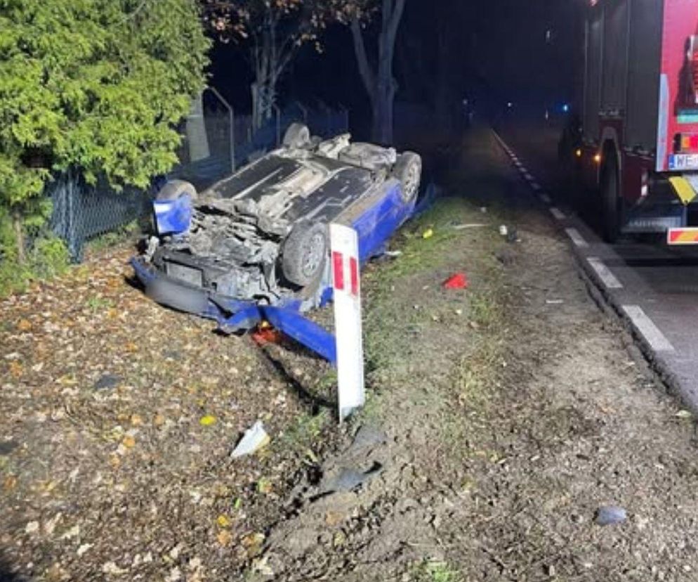 Nocny dramat pod Płońskiem. Kierowca skody walczy o życie!