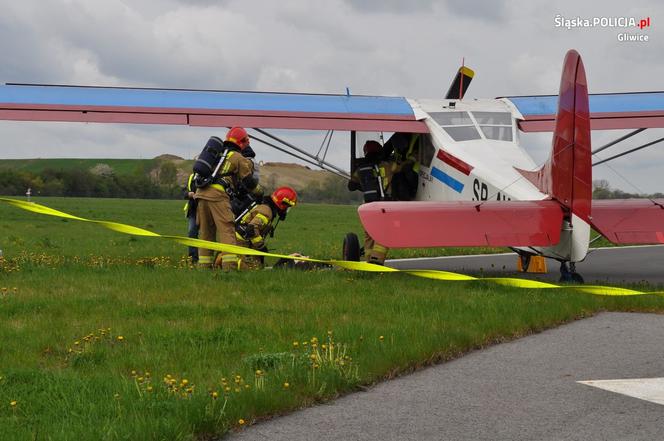 Wypadek awionetki w Gliwicach. Na szczęście były to tylko ćwiczenia 