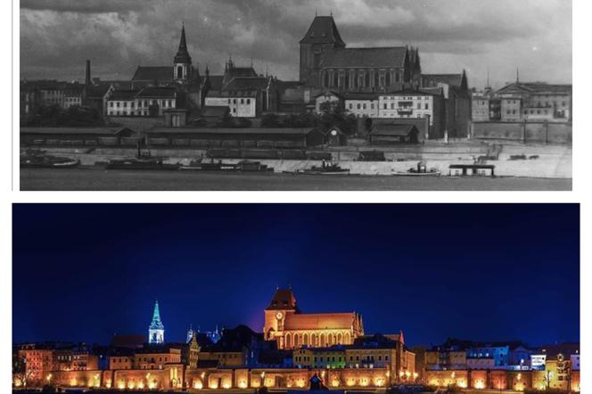 Panorama Torunia - dawniej i dziś