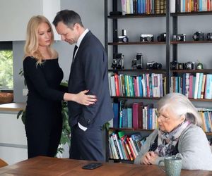 Barwy szczęścia odc. 3236. Karolina (Marta Dąbrowska), Bruno (Lesław Żurek), Amelia (Stanisława Celińska)