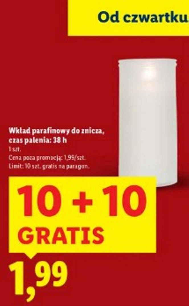 Promocja na znicze w Lidlu