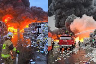 Potężny pożar tworzyw sztucznych w lubelskim 