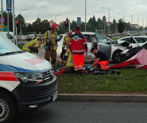 Wypadek w na ulicy Estkowskiego w Lesznie