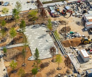 Plac Centralny w Warszawie pod koniec budowy