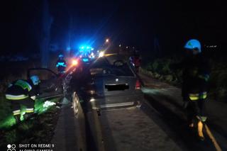 Miechowice Wielkie. Huknął w przydrożne drzewo! Z bmw został wrak