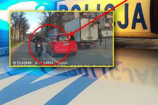 Motocyklista okładał pięściami samochód. Poszukiwany jest... właściciel toyoty