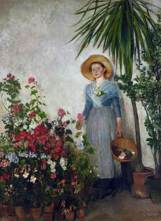 Olga Boznańska, "W oranżerii" (1890)