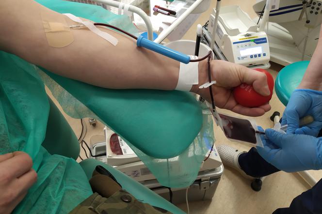 krwiodawca w RCKiK w Siedlcach oddaje krew