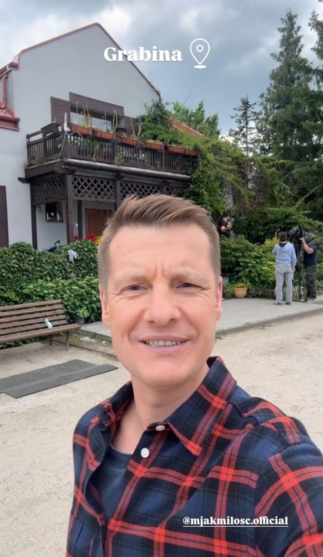 M jak miłość. Paweł (Rafał Mroczek) na planie