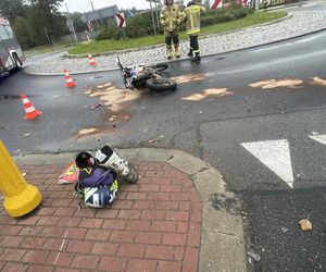 Wypadek i kolizja w Aleksandrówce - Oba zdarzenia w tym samym czasie i z udziałem motocykli crossowych