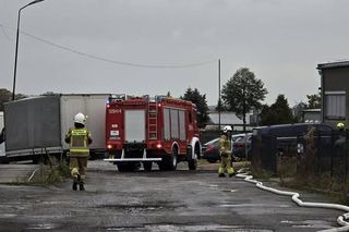 Pożar hali w Sadowie