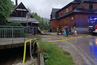 Gwałtowne ulewy zalały Podhale. Ulice zamieniły się w rwące potoki