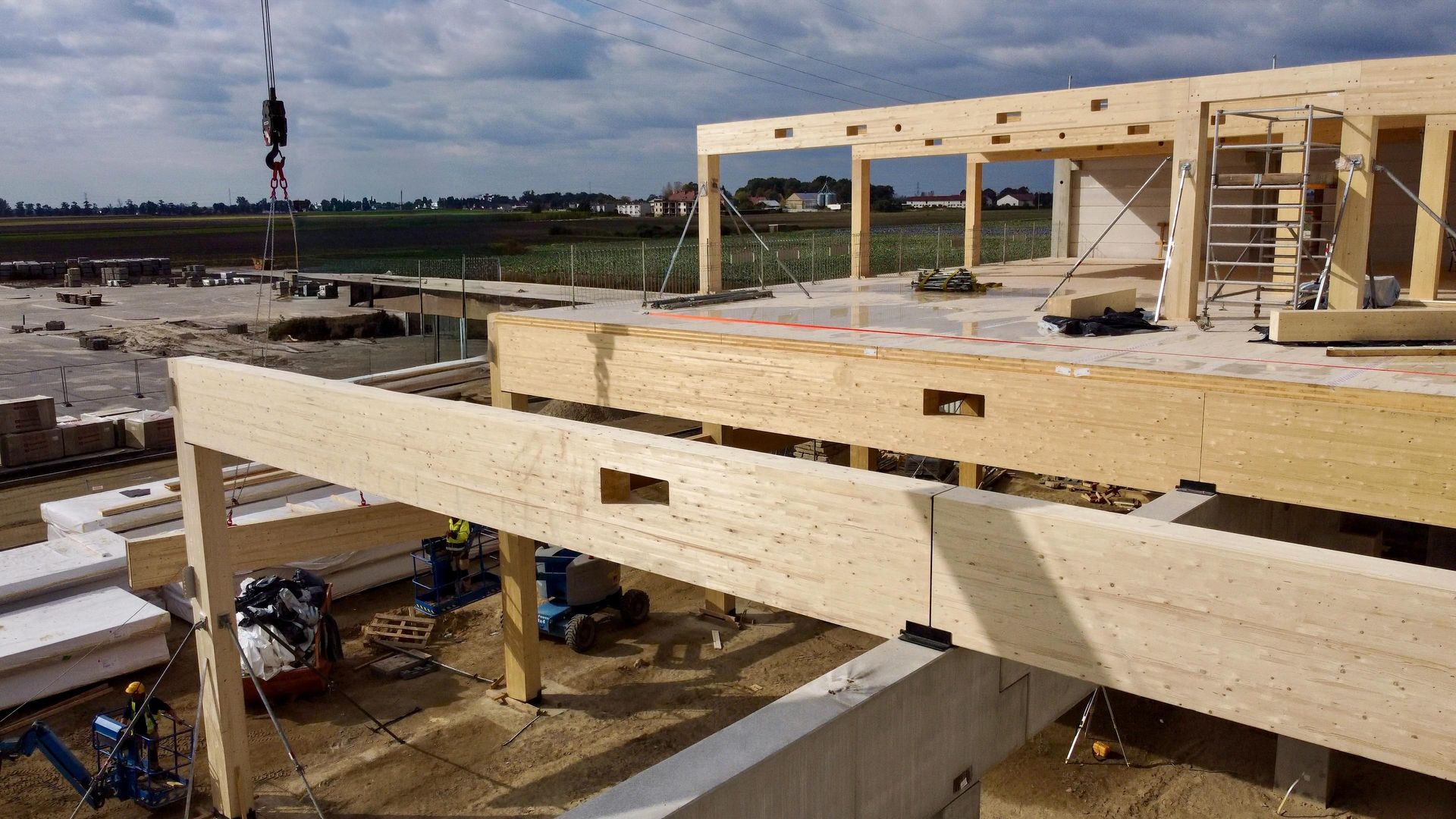 Największy biurowiec z CLT powstaje w Środzie Wielkopolskiej