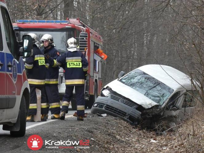 Małopolska: Poważne wypadki pod Krakowem, kilka osób rannych