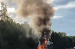 Autobus spłonął na A4. Dantejskie sceny na Opolszczyźnie