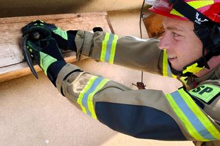 Strażacy uratowali jerzyka! Uratowali zaplątanego ptaka