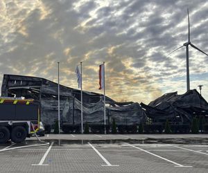 Pożar hali pod Kępnem