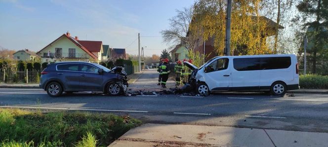 Pięć osób rannych po czołowym zderzeniu w Tarnowie. Kierowca kii miał 1,5 promila