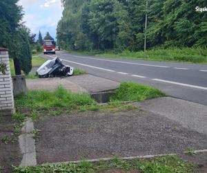 Wypadek w Zebrzydowicach. Dwie osoby ranne 