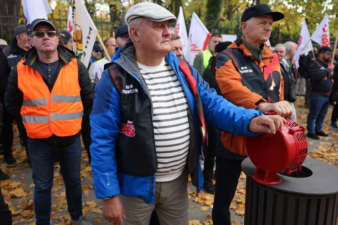 Protest hutników w Warszawie (23.10.2024)