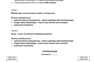 Matura próbna 2023. Arkusze zadań z języka polskiego