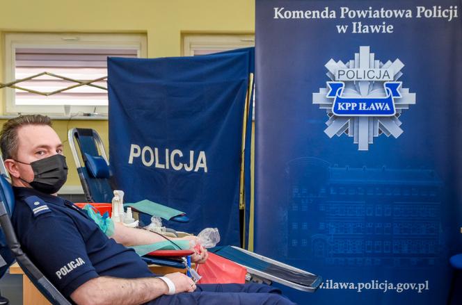 Zbiórka krwi dla Michała. Mundurowi z Iławy oddali aż 24 litry