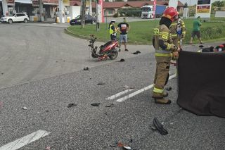 Śmiertelny wypadek na DK9 pod Sandomierzem. Nie żyje kierowca skutera 