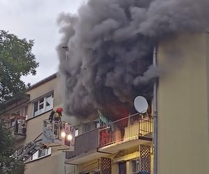 Pożar na Waryńskiego w Łodzi