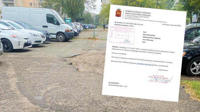 Parking przy skrzyżowaniu ulic Tokarza, Kowalskiego i Ostródzkiej