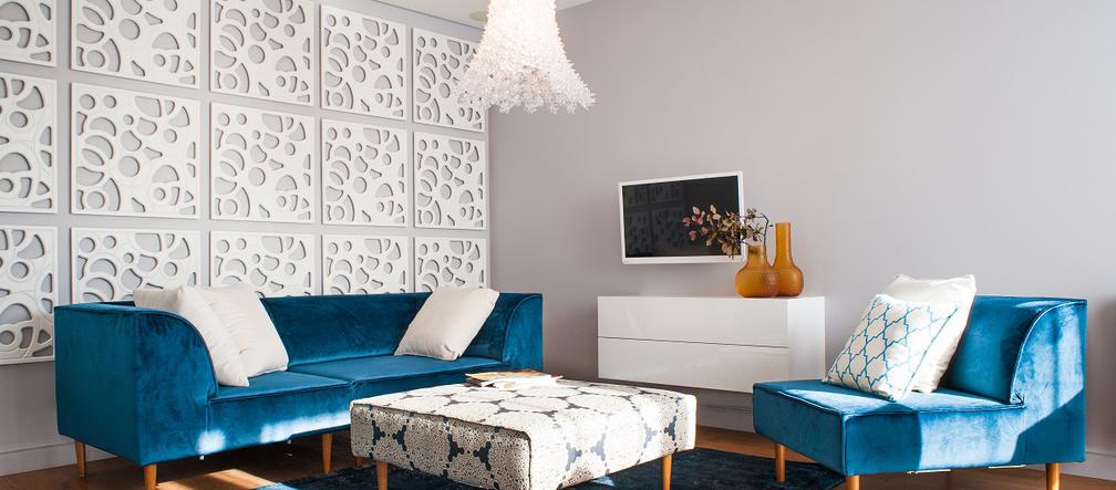 Salon w apartamencie w paryskim stylu
