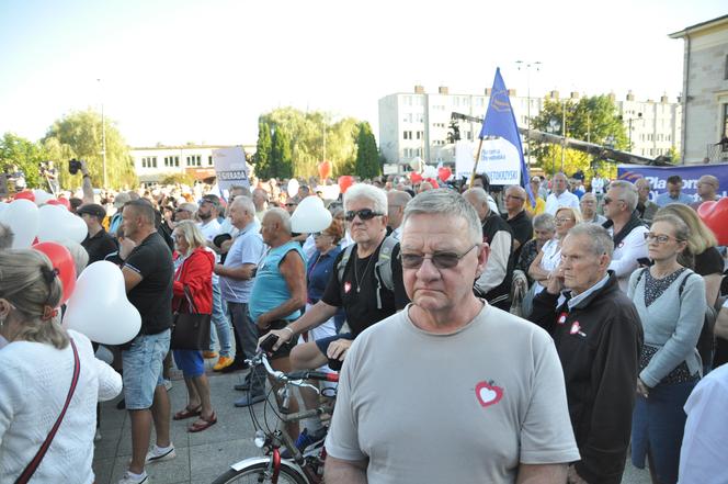 Donald Tusk, lider Platformy Obywatelskiej w Skarżysku-Kamiennej (Świętokrzyskie)