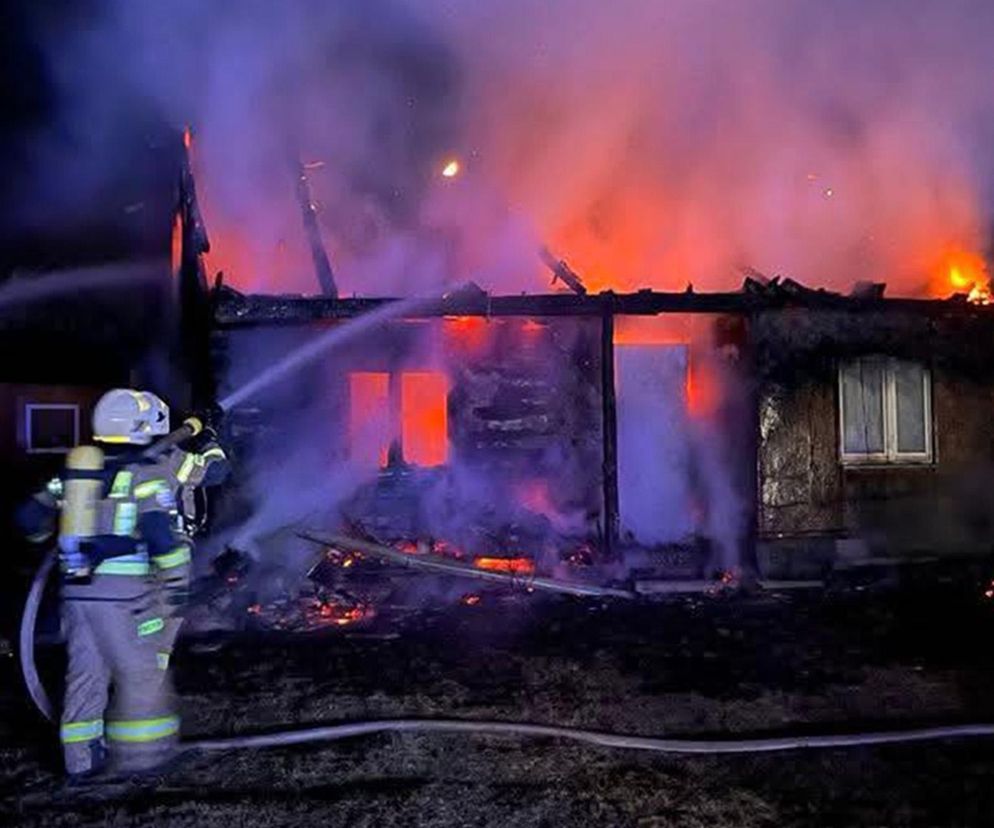 Pożar domu w Sieteszy.