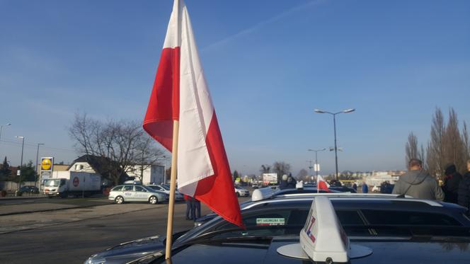 Protest taksówkarzy w Bydgoszczy 