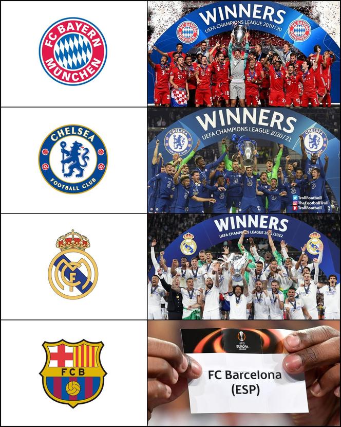 Barcelona odpadła z Ligi Mistrzów. Memy po klęsce